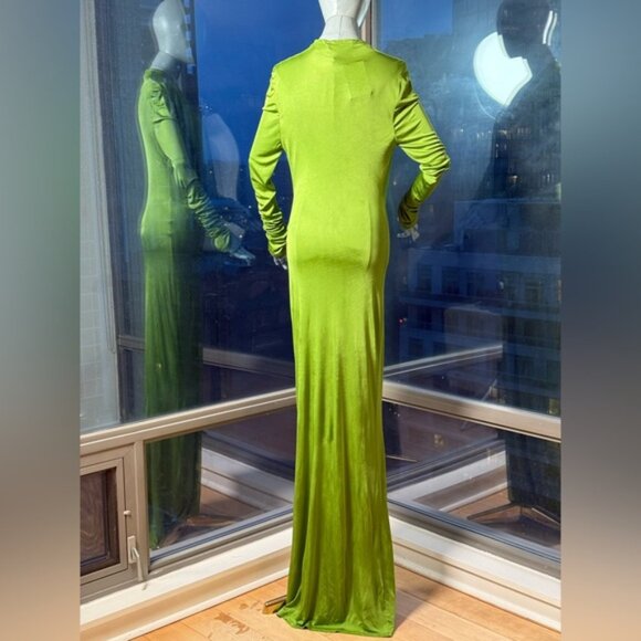 🆕 RAT & BOA 🧿 NWOT Octavia Long Sleeve Column Maxi Dress, Green - Sz L US 8 - Picture 7 of 15